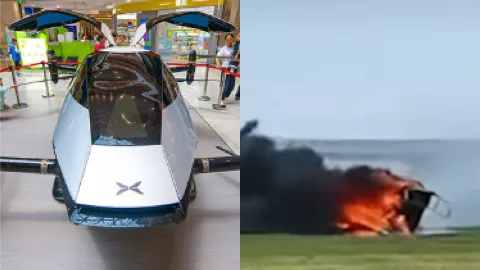 长春航展小鹏eVTOL相撞坠毁